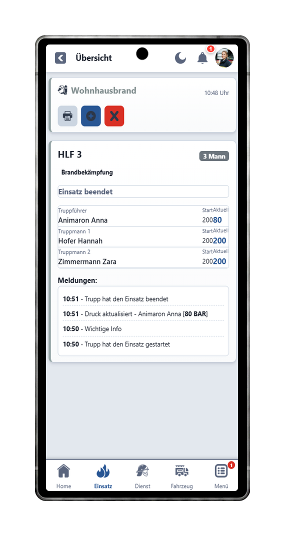 FFWEB Atemschutzüberwachung am Handy